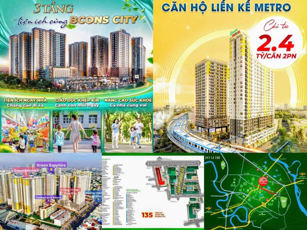 Bán căn hộ Bcons Green Diamond, 5 phút đến Cầu vượt Linh Xuân Thủ đức, thanh toán 540tr nhận nhà